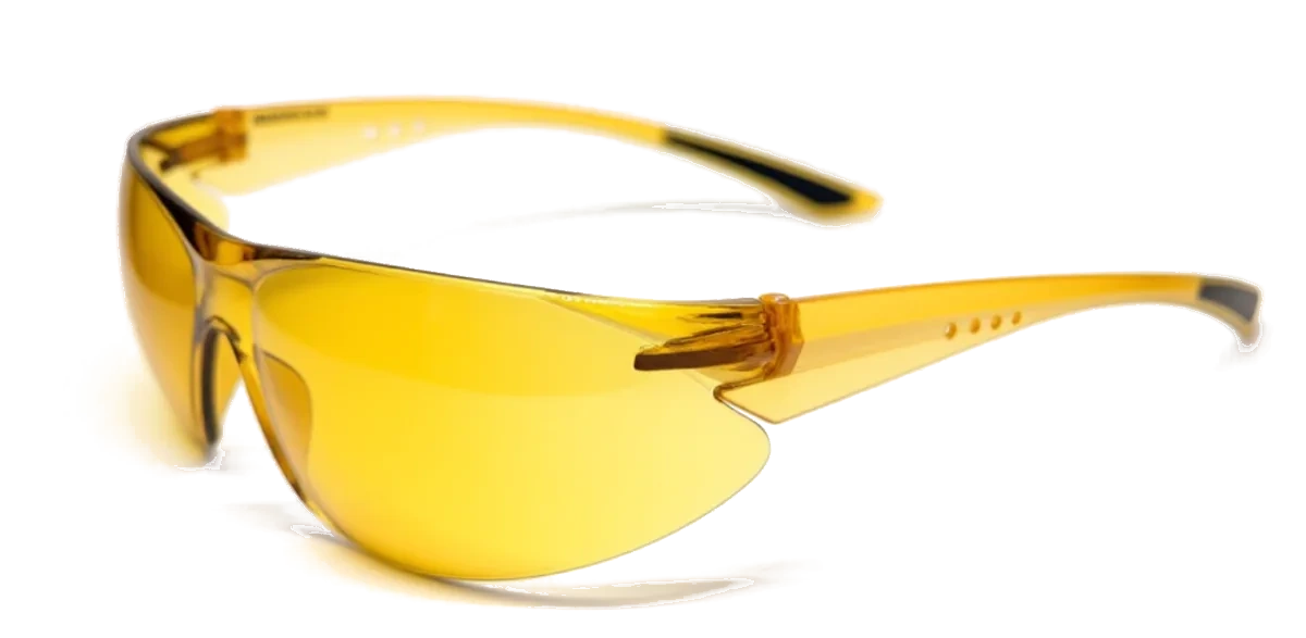 Burakorn Vision B-Lumin 72 warm amber low-light eyewear side view