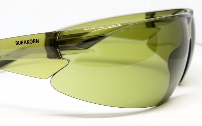 Burakorn Vision B-Sentinel 430 side profile with olive yellow lens